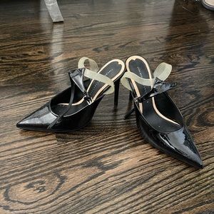 Black Zara sling back pumps size 7